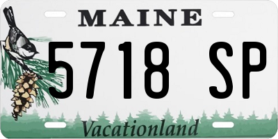 ME license plate 5718SP