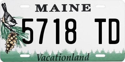 ME license plate 5718TD
