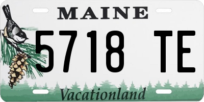 ME license plate 5718TE