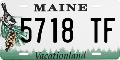 ME license plate 5718TF