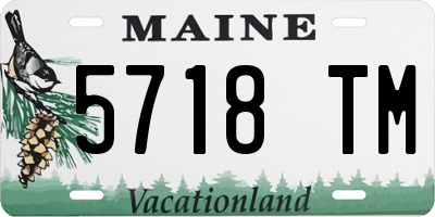 ME license plate 5718TM