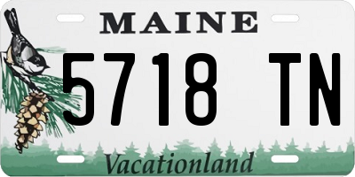 ME license plate 5718TN