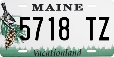 ME license plate 5718TZ