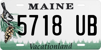 ME license plate 5718UB