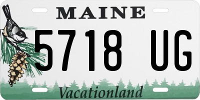 ME license plate 5718UG