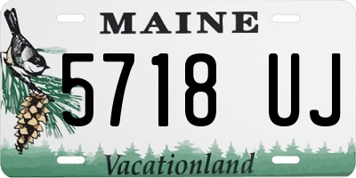 ME license plate 5718UJ