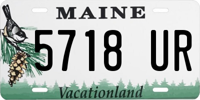 ME license plate 5718UR