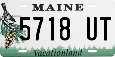 ME license plate 5718UT