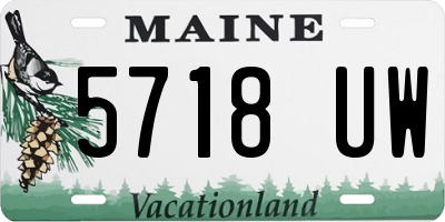 ME license plate 5718UW