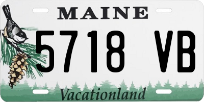 ME license plate 5718VB