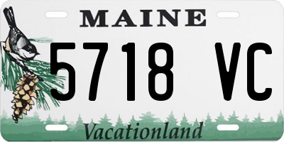 ME license plate 5718VC
