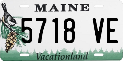 ME license plate 5718VE
