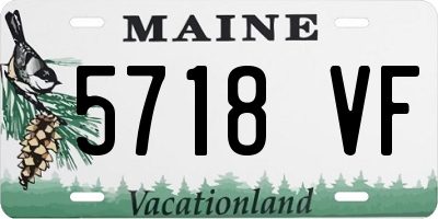 ME license plate 5718VF