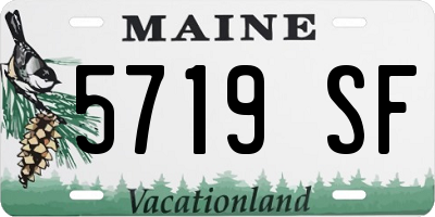 ME license plate 5719SF