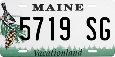 ME license plate 5719SG