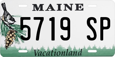 ME license plate 5719SP