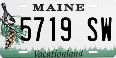 ME license plate 5719SW