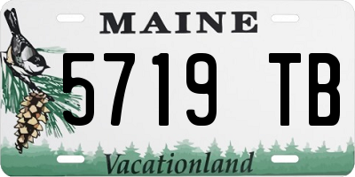 ME license plate 5719TB