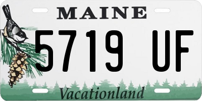 ME license plate 5719UF