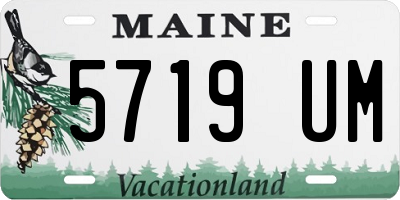 ME license plate 5719UM