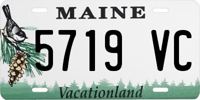 ME license plate 5719VC