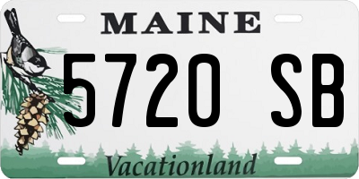 ME license plate 5720SB