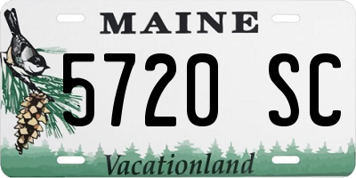 ME license plate 5720SC