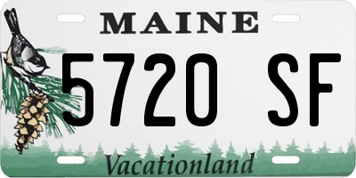 ME license plate 5720SF