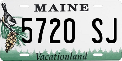 ME license plate 5720SJ