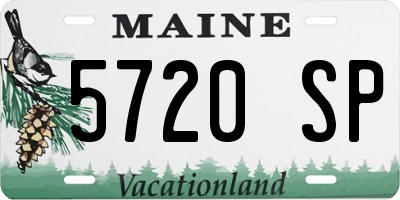 ME license plate 5720SP