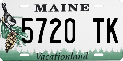 ME license plate 5720TK