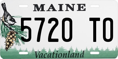 ME license plate 5720TO