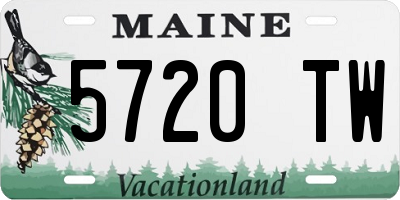 ME license plate 5720TW