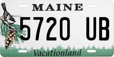 ME license plate 5720UB