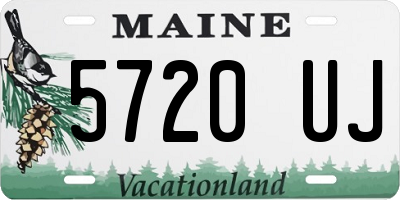 ME license plate 5720UJ