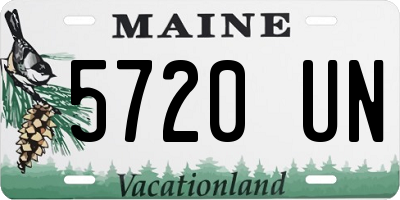 ME license plate 5720UN