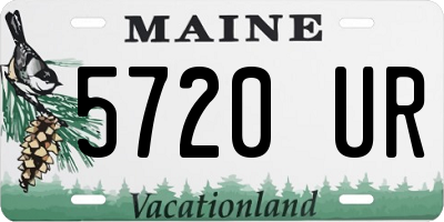 ME license plate 5720UR