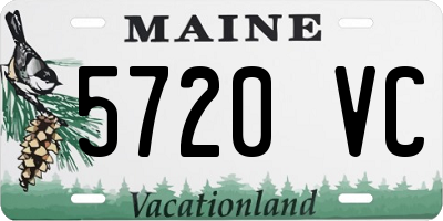 ME license plate 5720VC