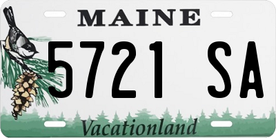 ME license plate 5721SA