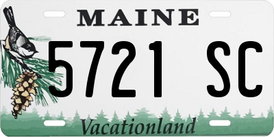 ME license plate 5721SC