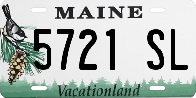 ME license plate 5721SL