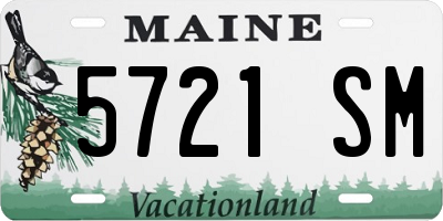 ME license plate 5721SM