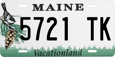 ME license plate 5721TK