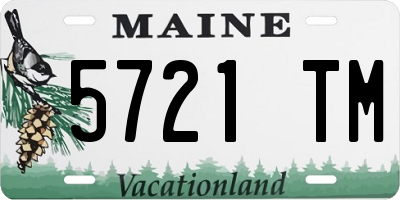 ME license plate 5721TM