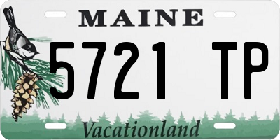 ME license plate 5721TP