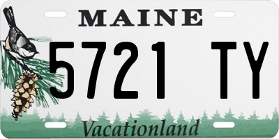 ME license plate 5721TY