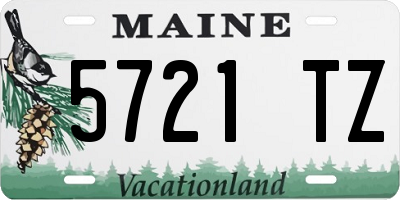 ME license plate 5721TZ