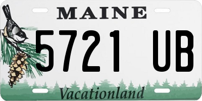 ME license plate 5721UB