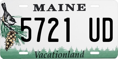 ME license plate 5721UD