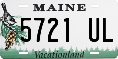 ME license plate 5721UL